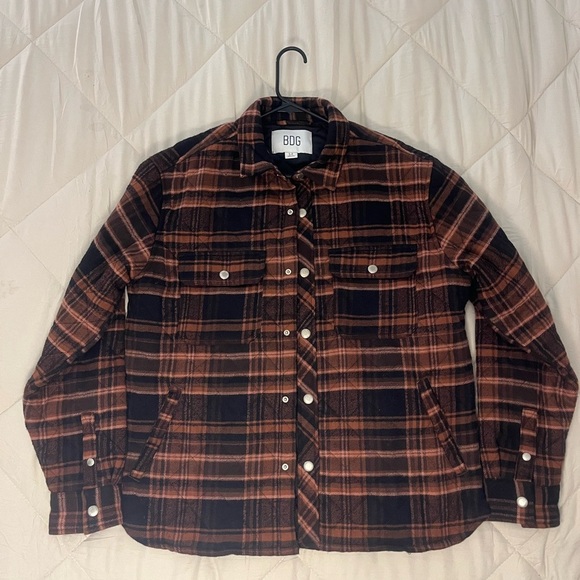 BDG Brown and Black Quilted Jacket - Picture 4 of 4